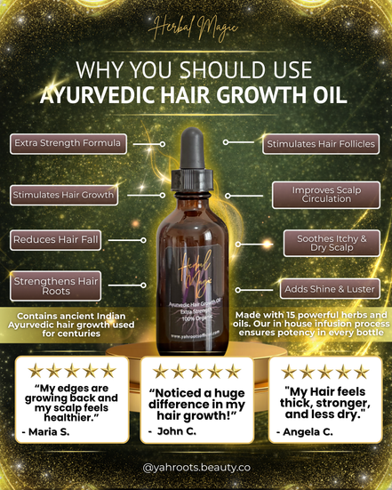 Herbal Magic Ayurvedic Hair Growth Oil ((Extra Strength))